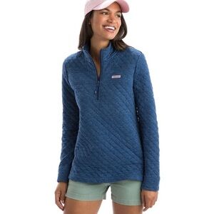 Vineyard Vines Black Quilted Sweater Sz Small